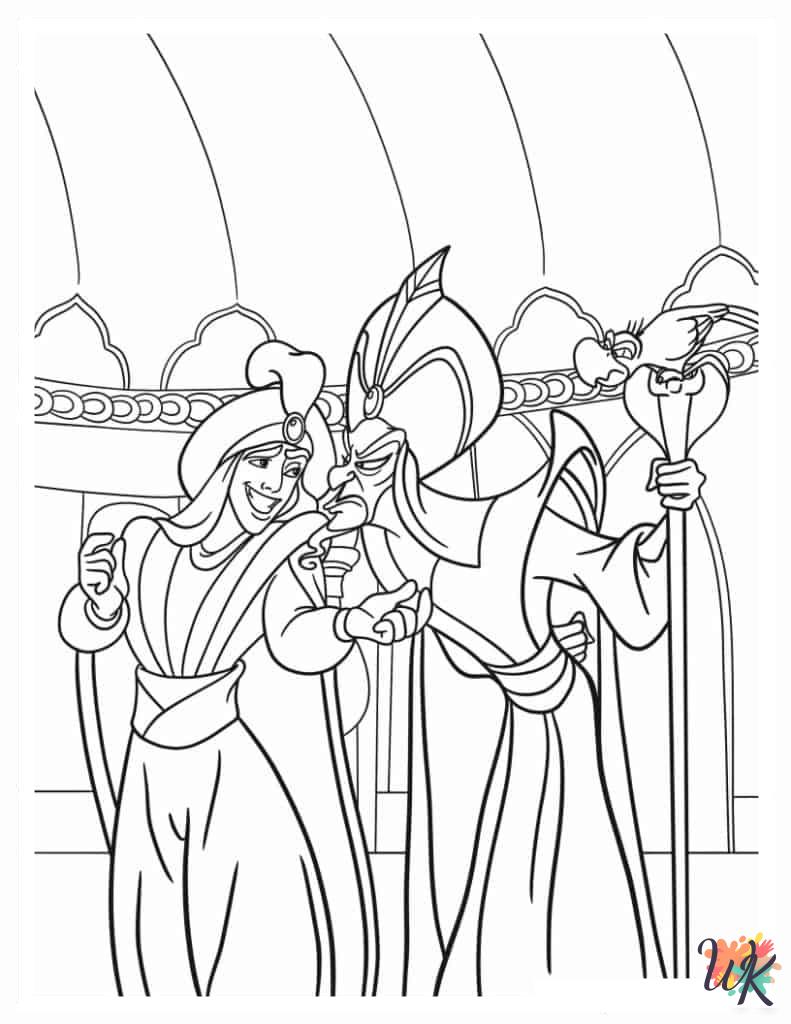 Aladdin & Jasmine coloring pages