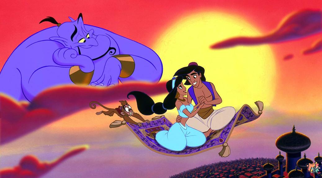 Aladdin & Jasmine Coloring Pages