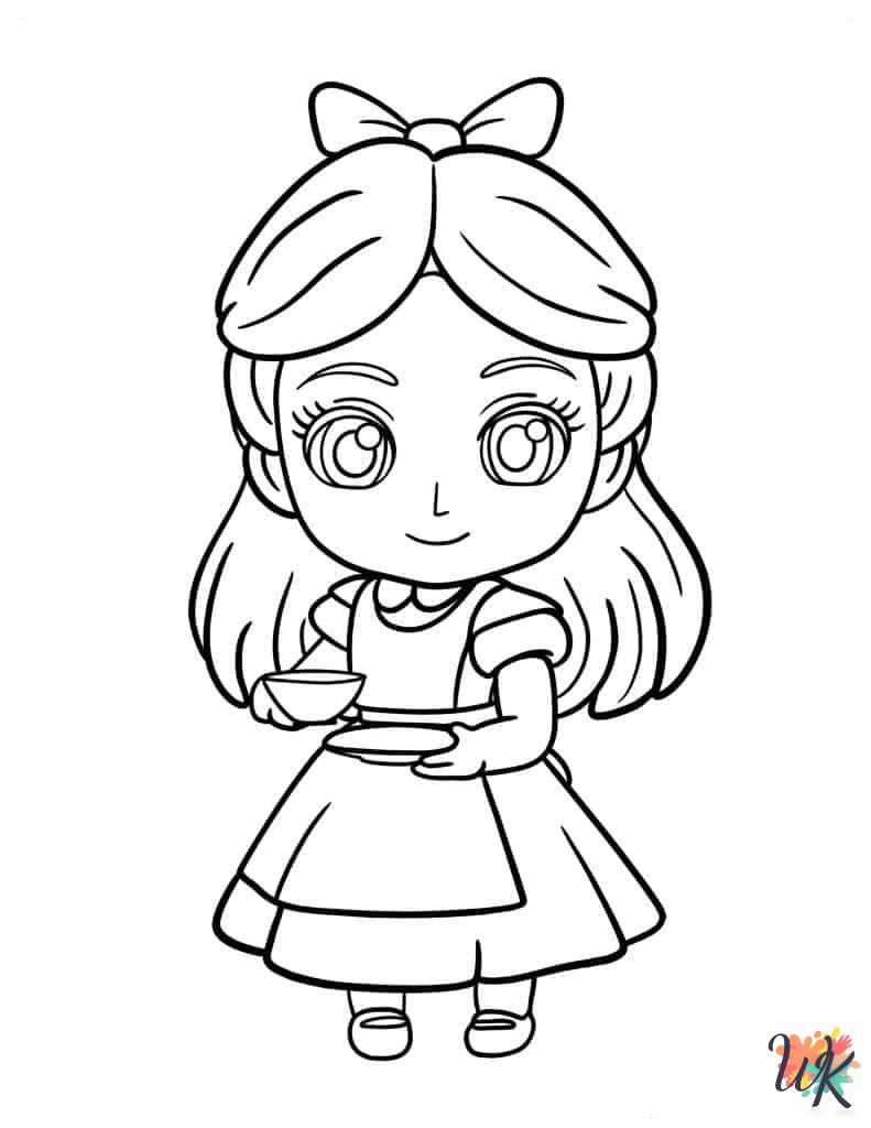 Alice In Wonderland free coloring pages