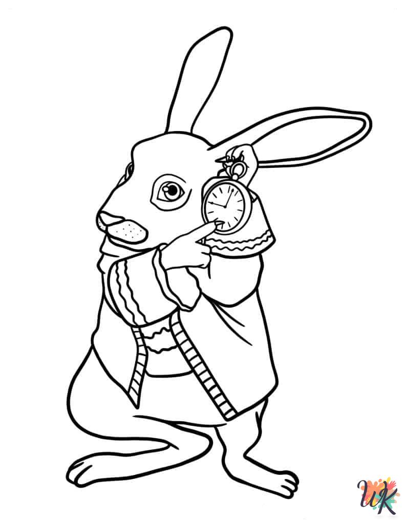 coloring pages for Alice In Wonderland 1