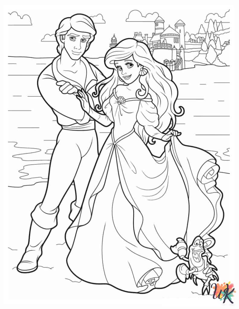 Ariel coloring book pages