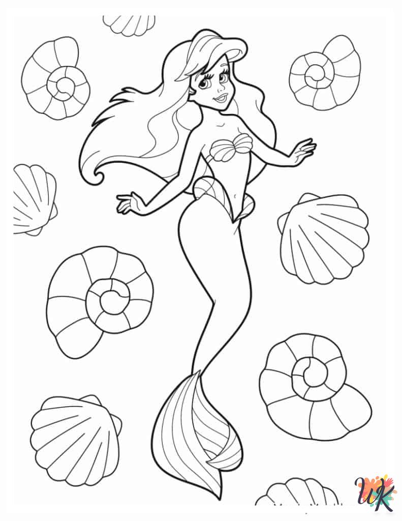 Ariel adult coloring pages