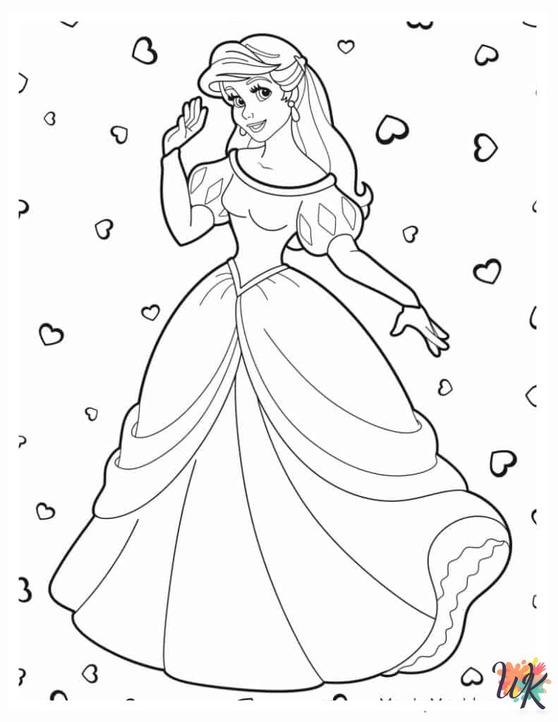 easy cute Ariel coloring pages