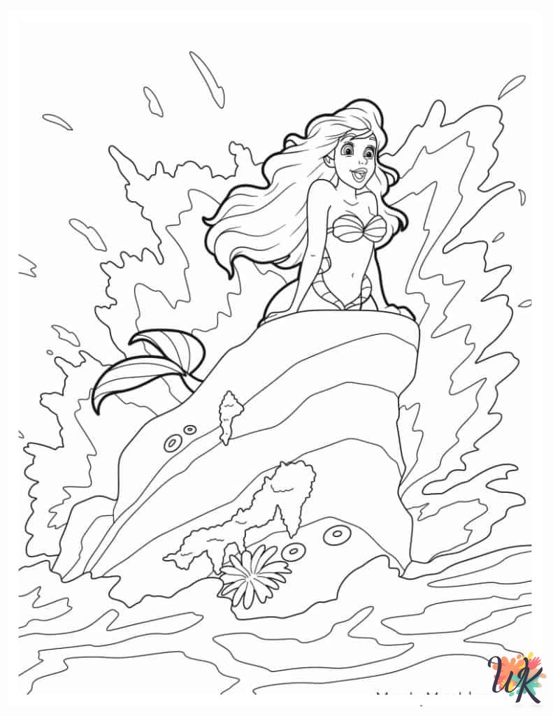 Ariel printable coloring pages