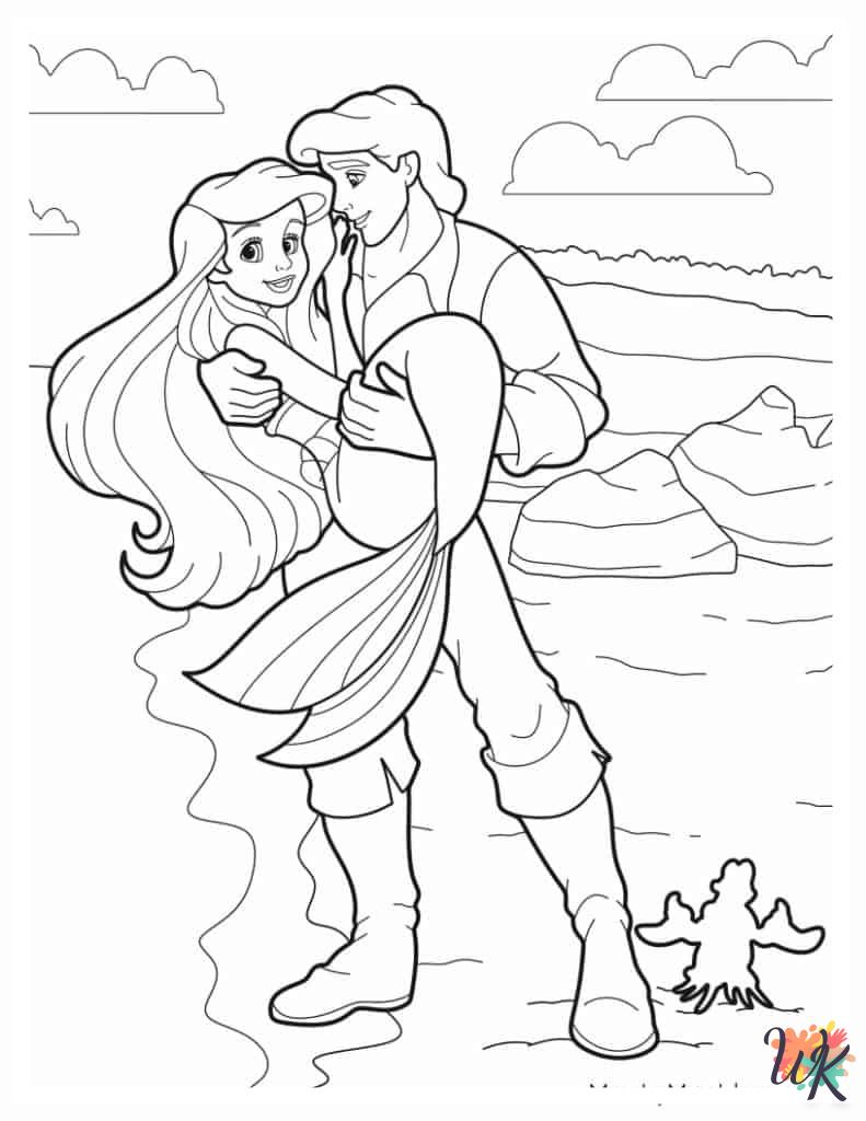hard Ariel coloring pages 1