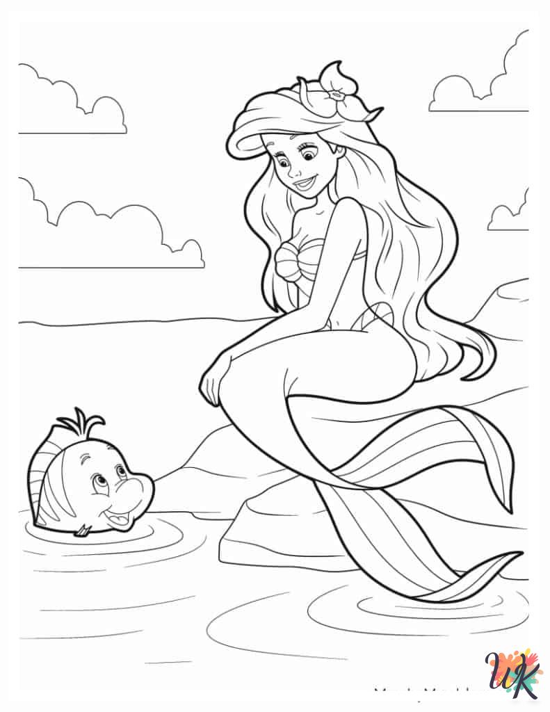 grinch cute Ariel coloring pages