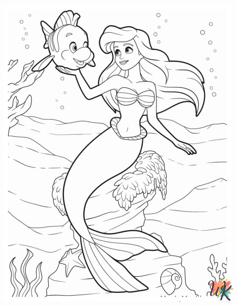 free Ariel printable coloring pages