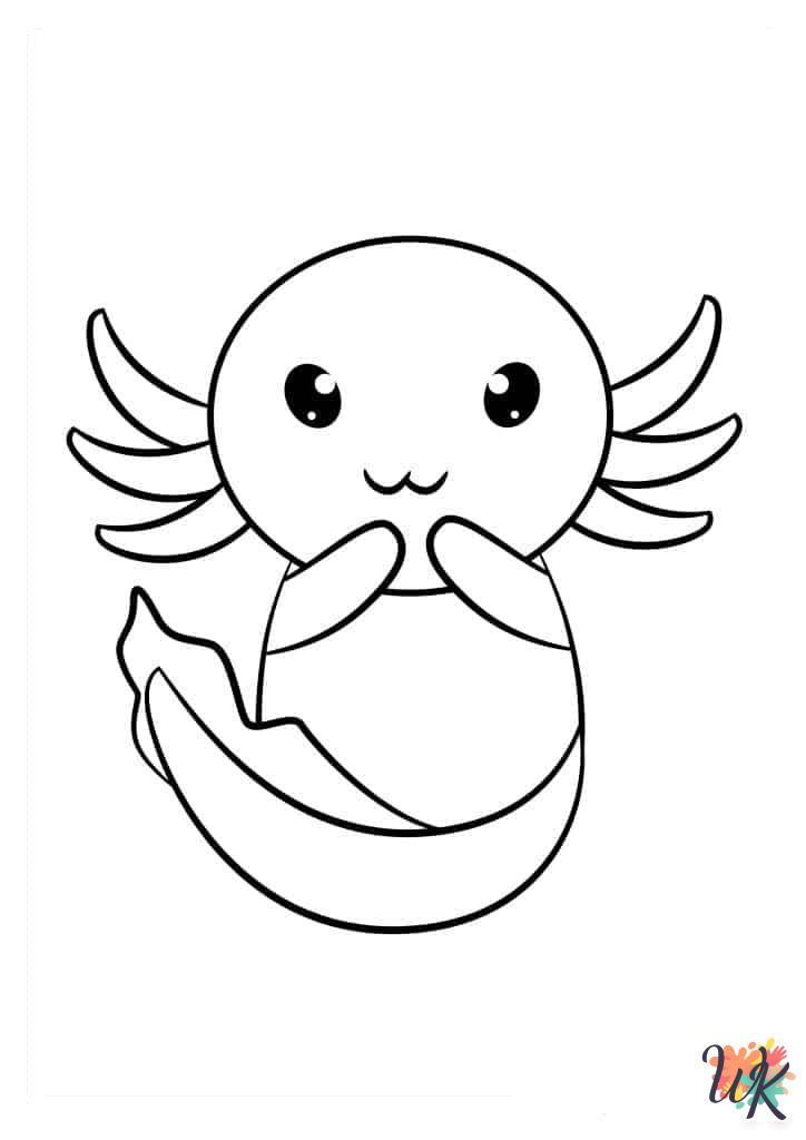 merry Axolotl coloring pages