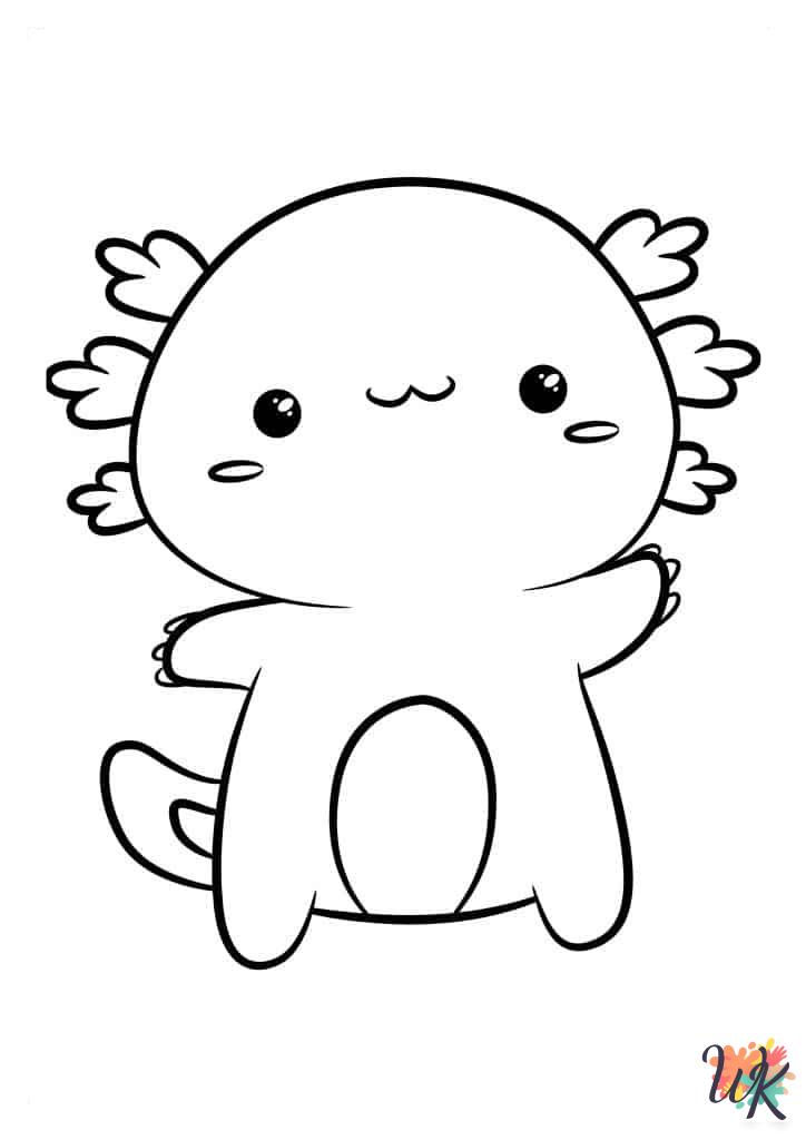 free Axolotl coloring pages for kids
