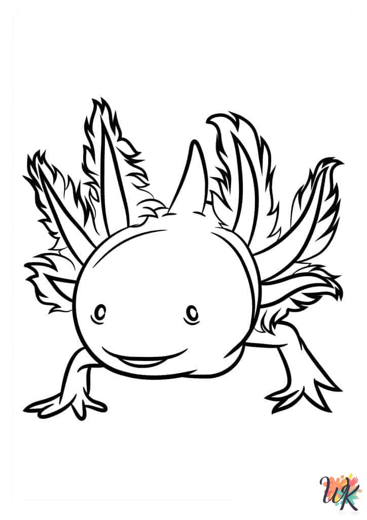 free Axolotl coloring pages