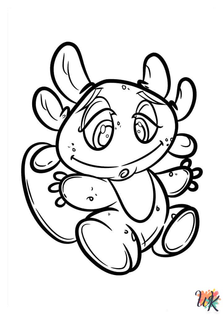 old-fashioned Axolotl coloring pages