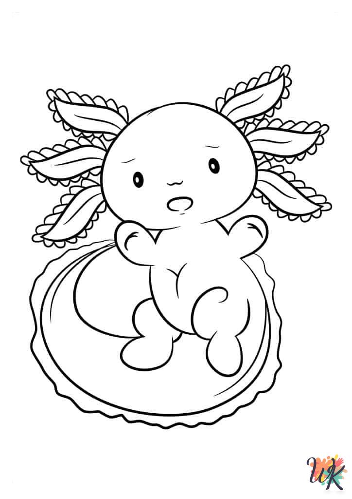 adult Axolotl coloring pages