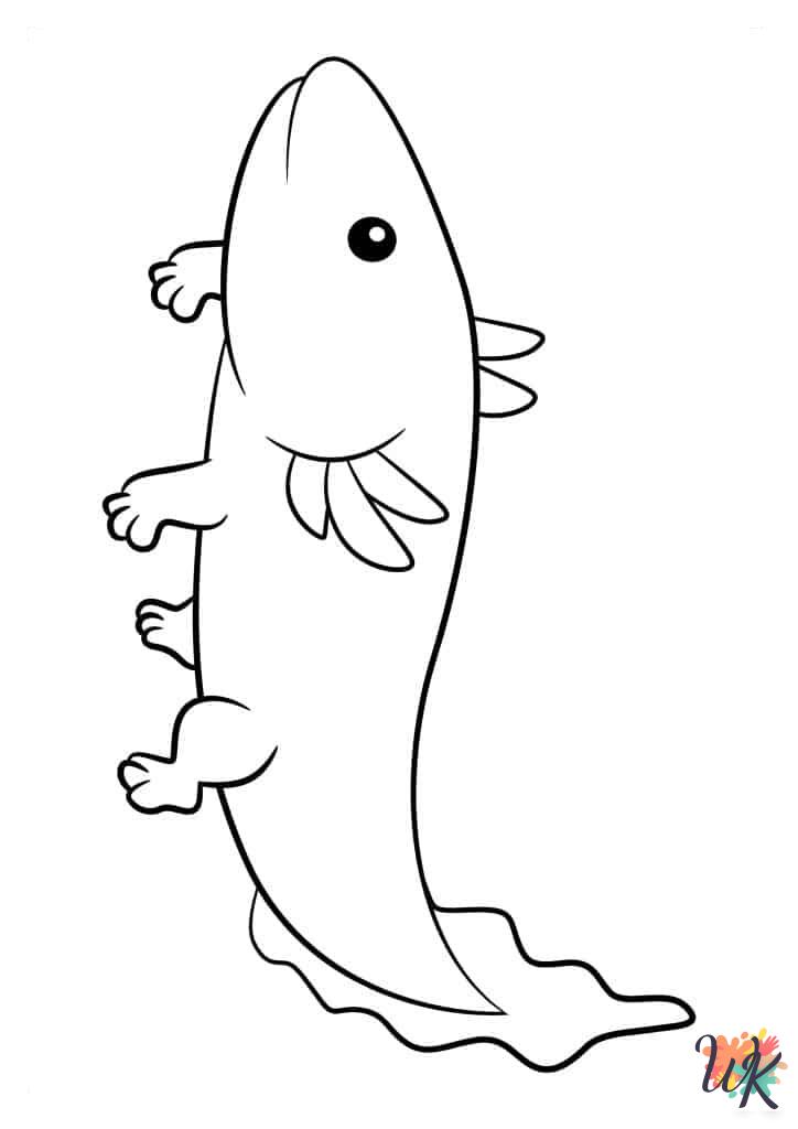 free Axolotl tree coloring pages