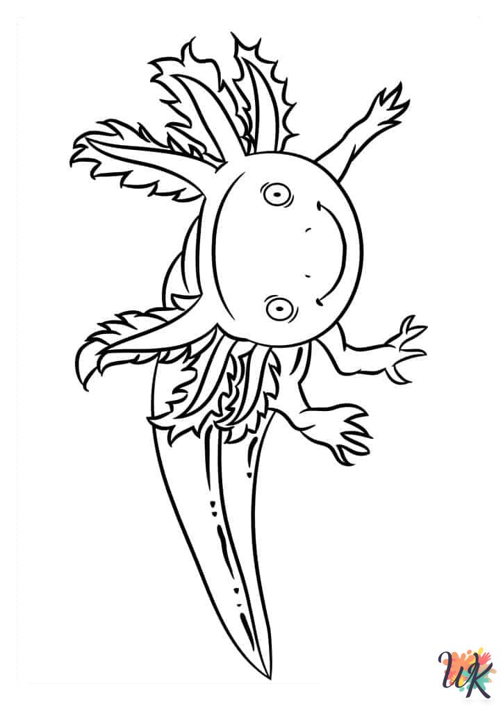 Axolotl coloring pages free