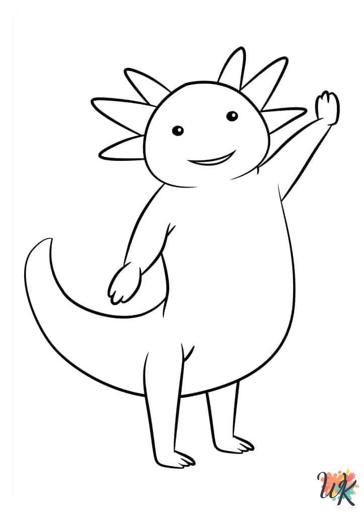 adult coloring pages Axolotl
