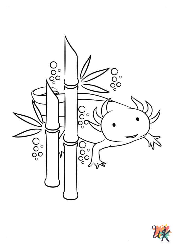 free printable Axolotl coloring pages for adults