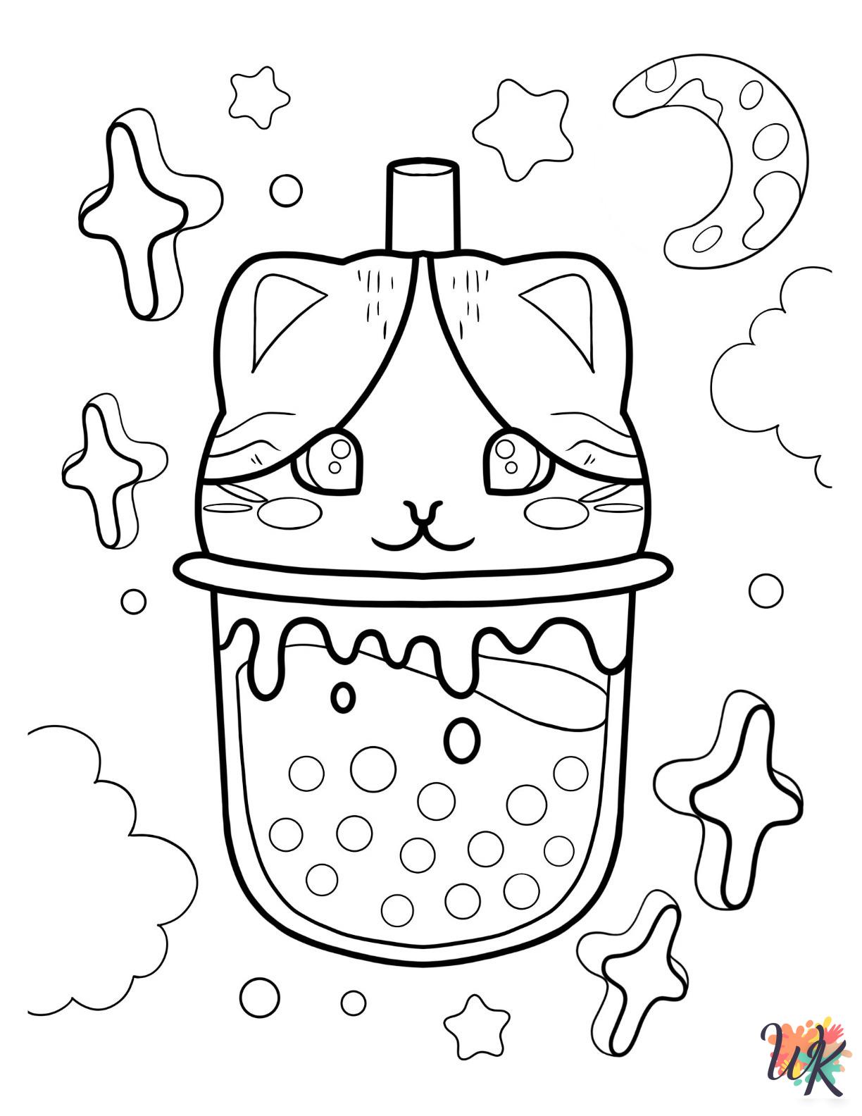 20 Boba Tea Coloring Pages