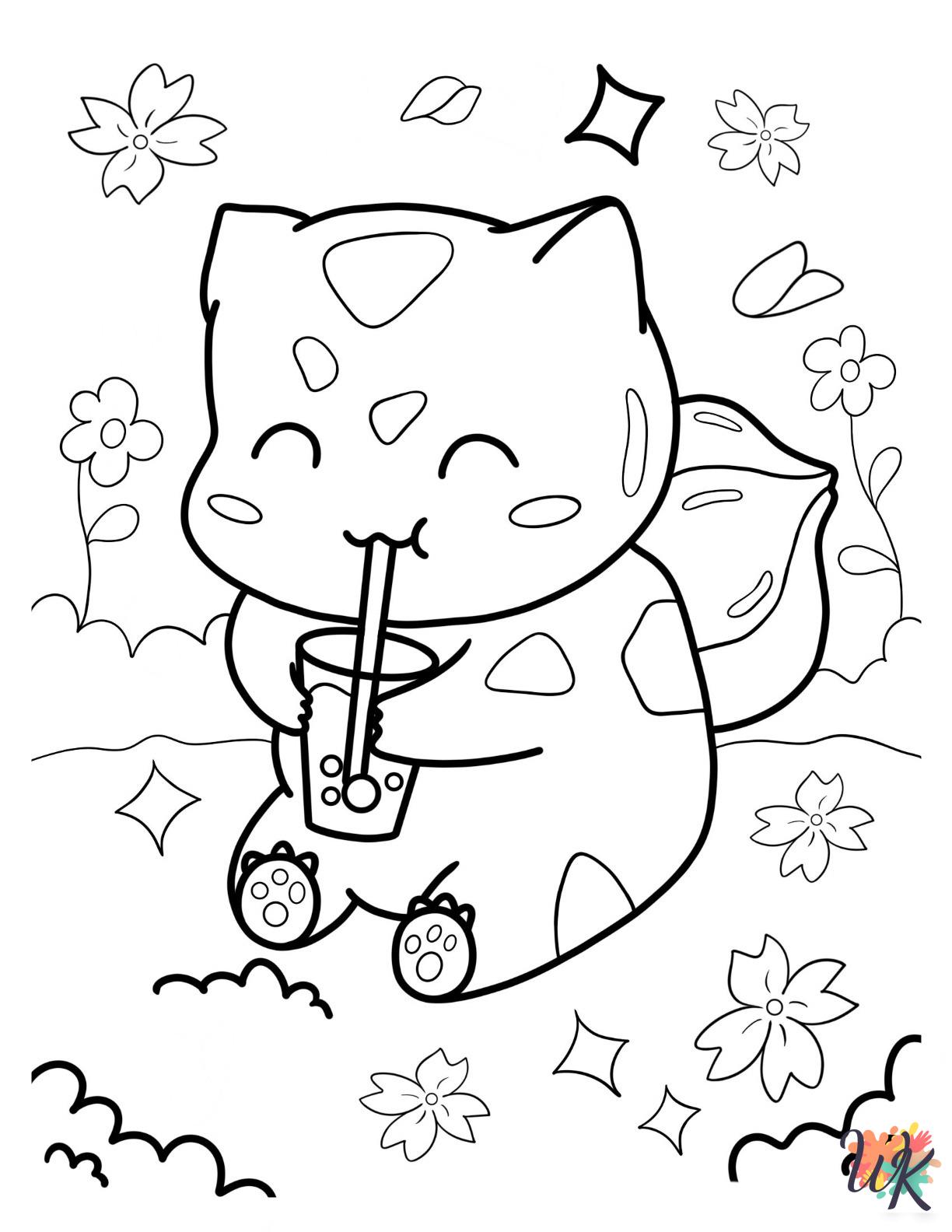 free printable Boba Tea coloring pages 2