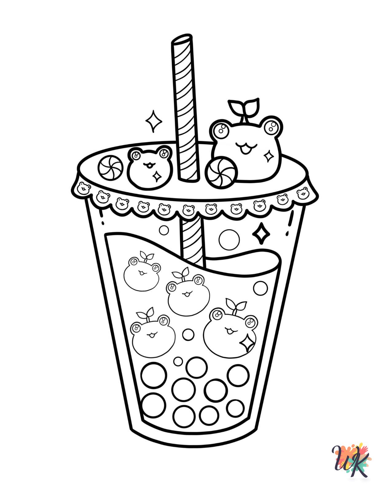 Boba Tea coloring pages printable free