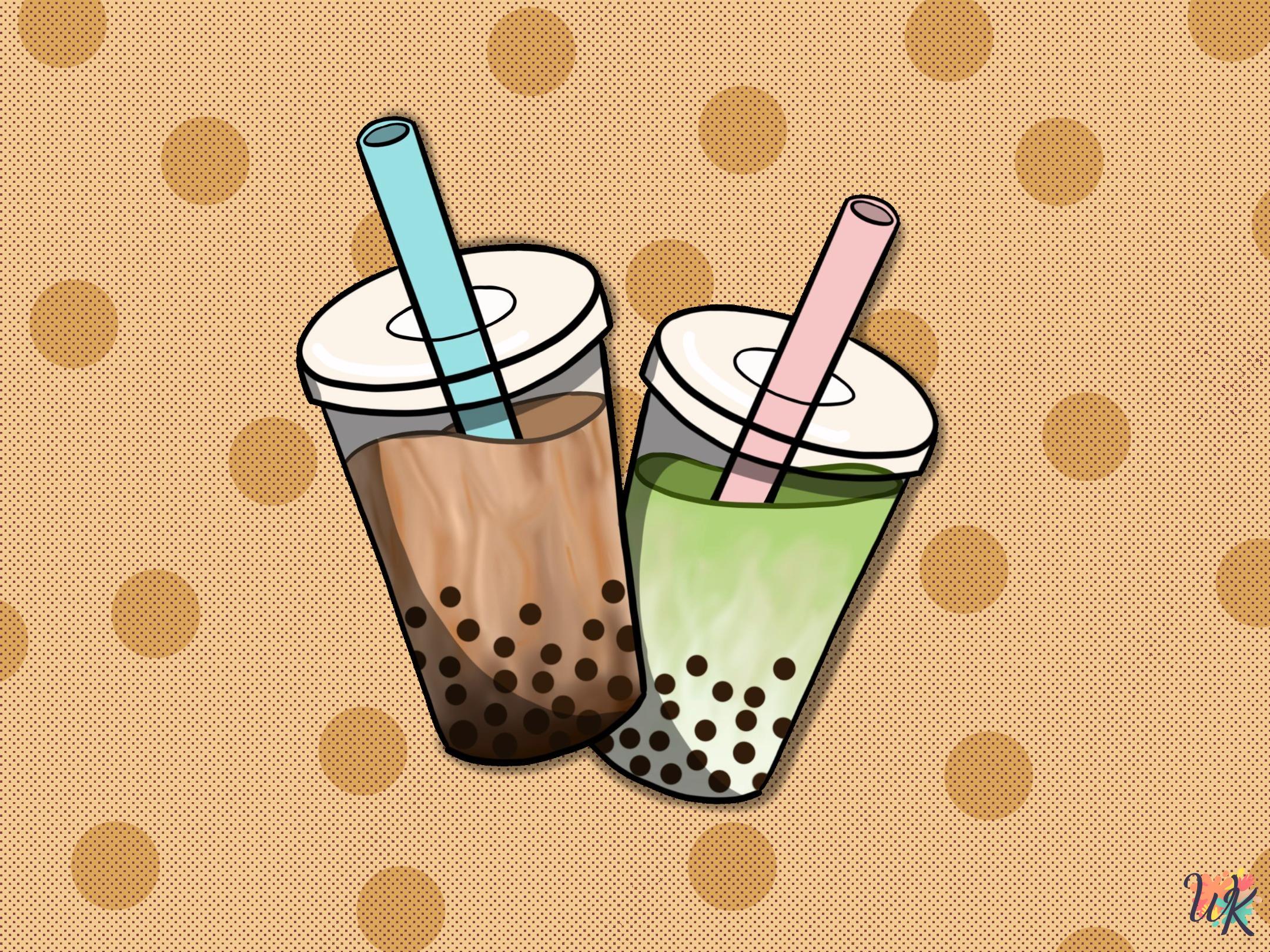 20 Boba Tea Coloring Pages