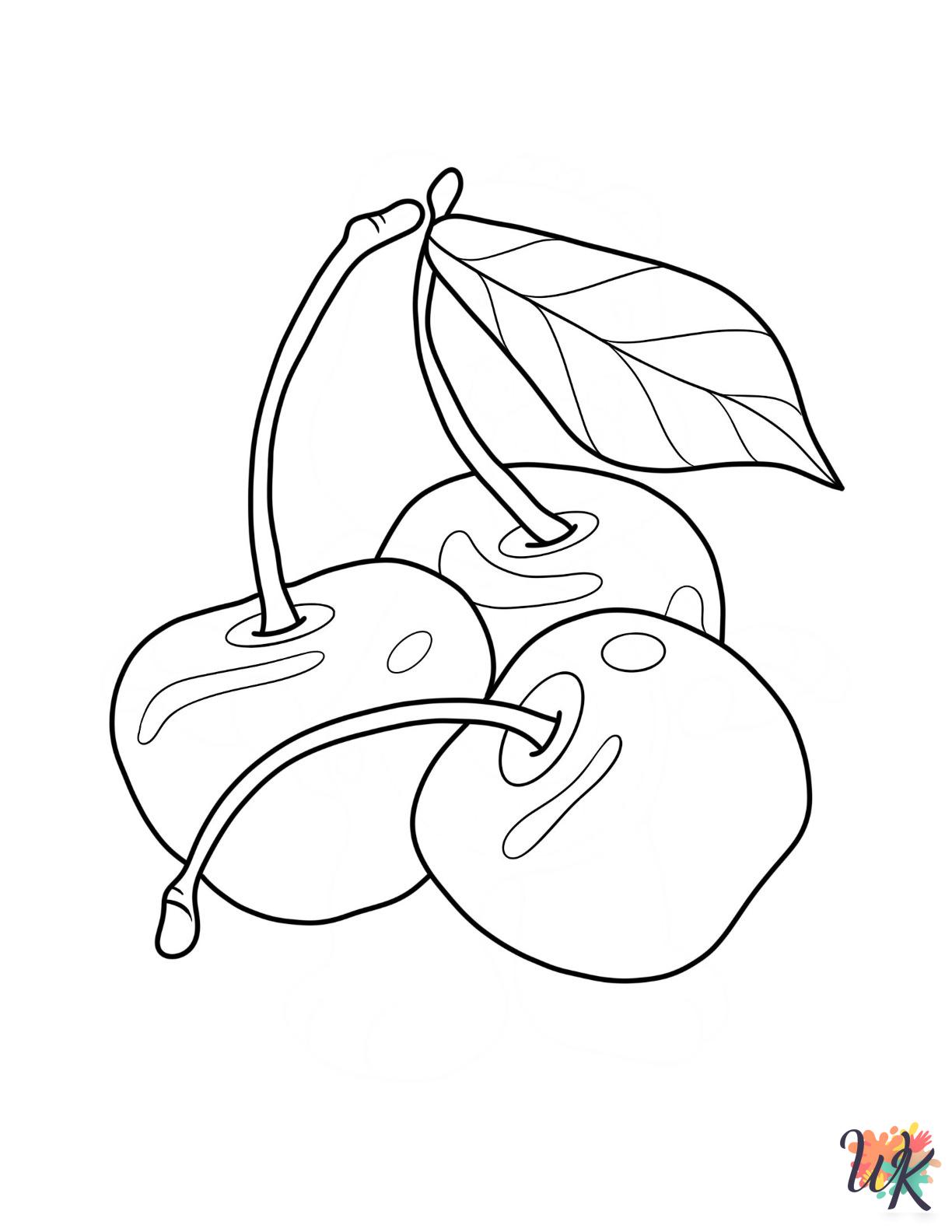 cute coloring pages Cherry Coloring Page
