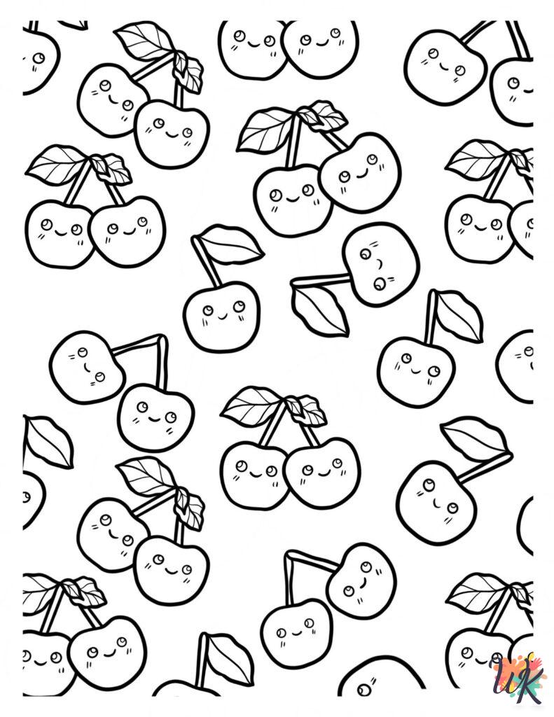 20 Cherry Coloring Page 20 Cherry Coloring Page