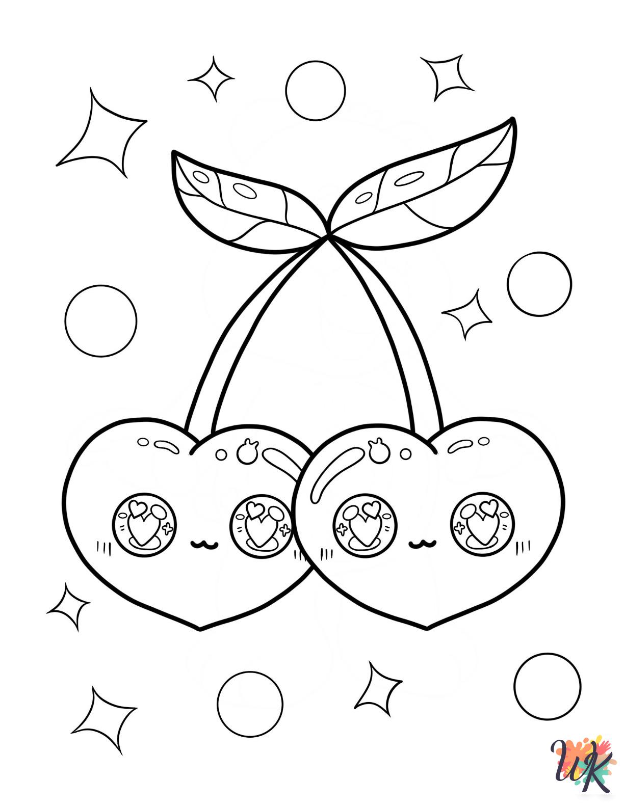 preschool Cherry Coloring Page coloring pages