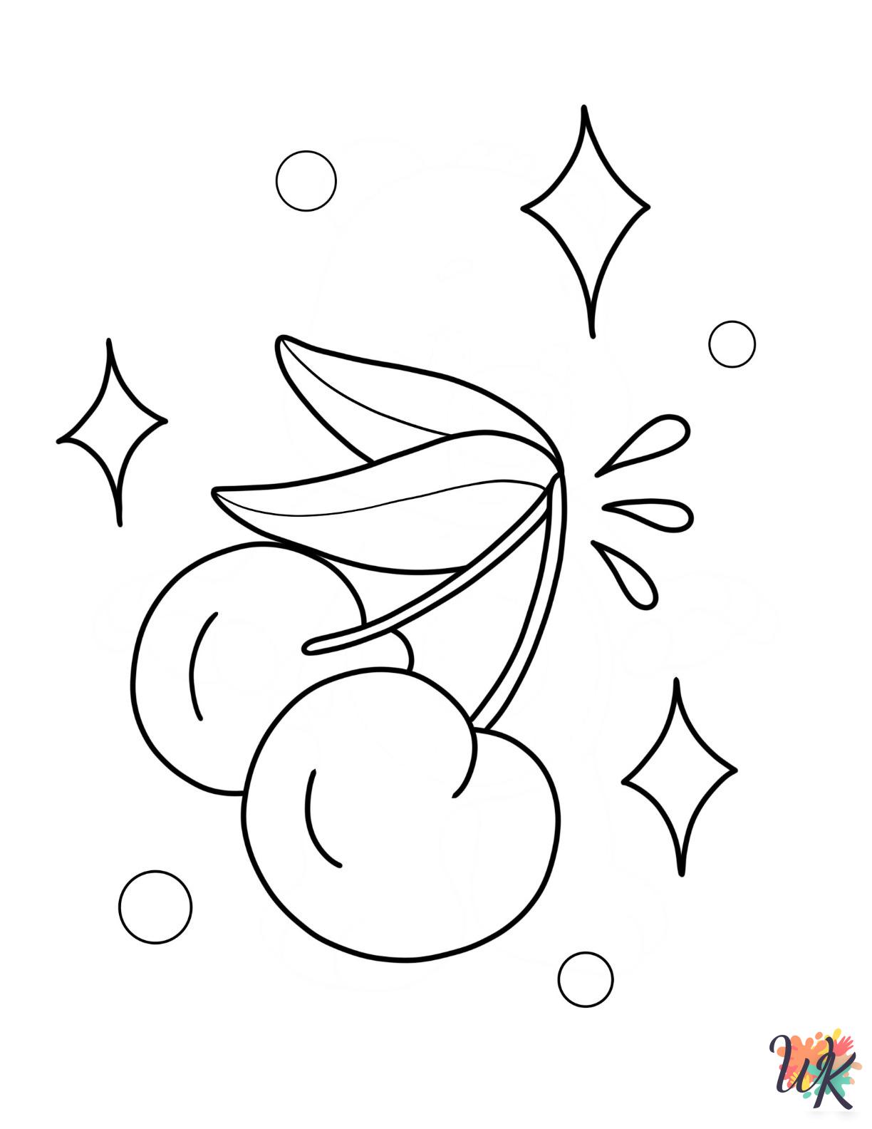 Cherry Coloring Page free coloring pages