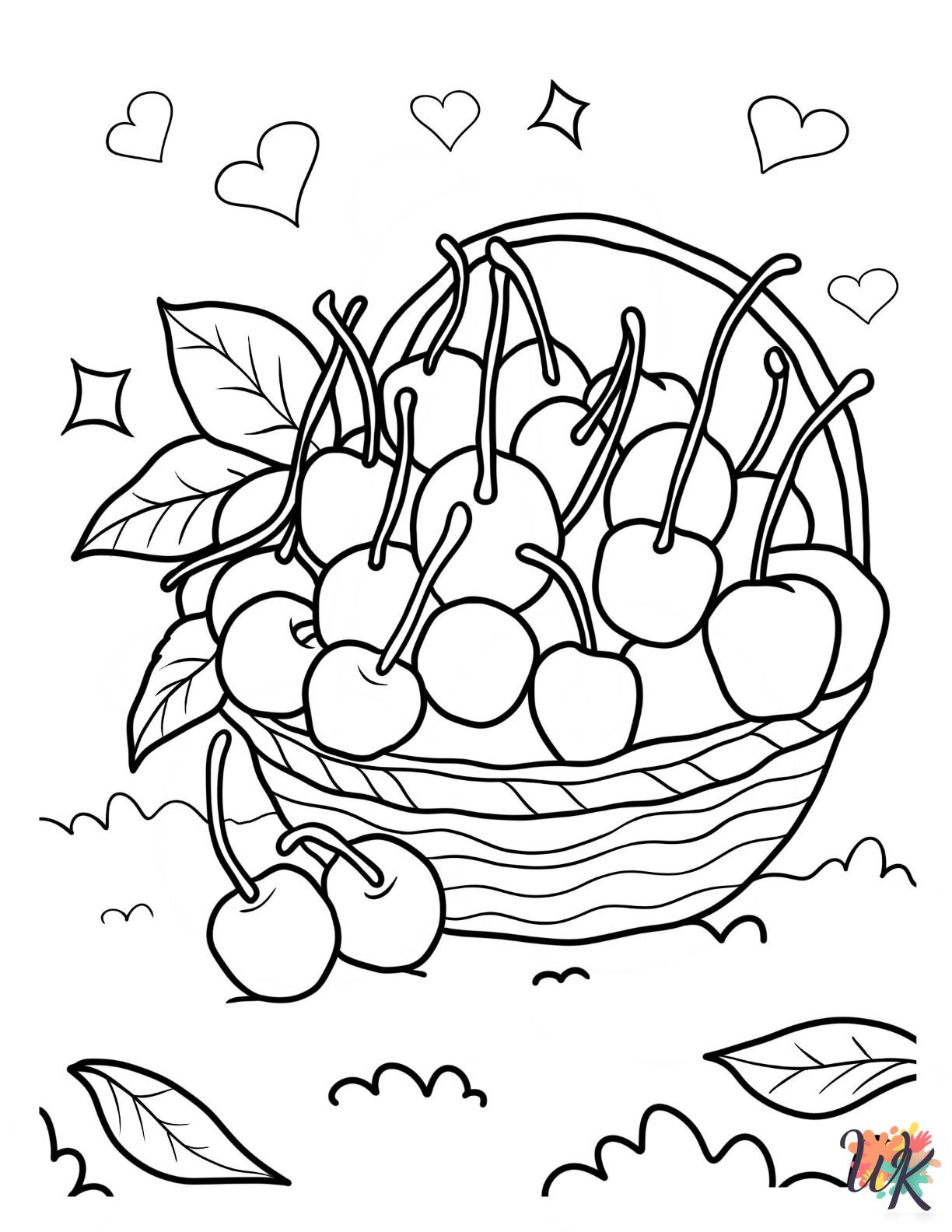free Cherry Coloring Page printable coloring pages 1