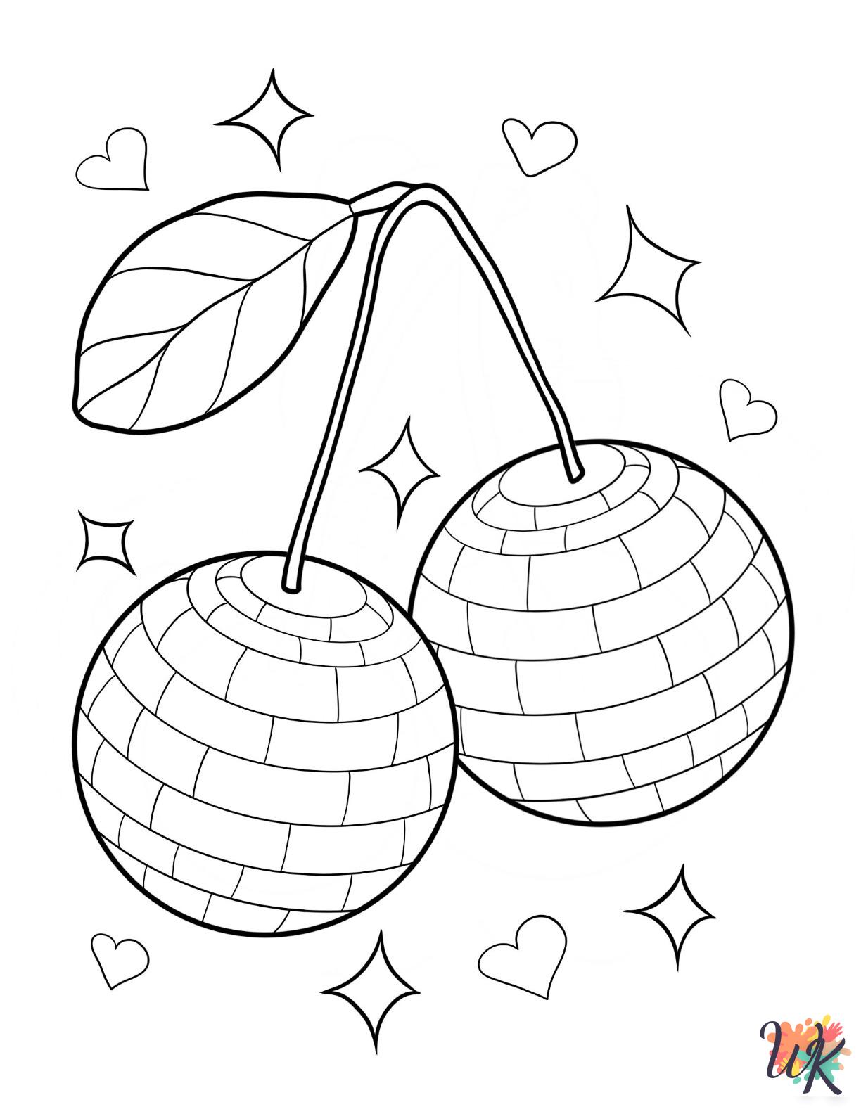 free Cherry Coloring Page coloring pages for kids