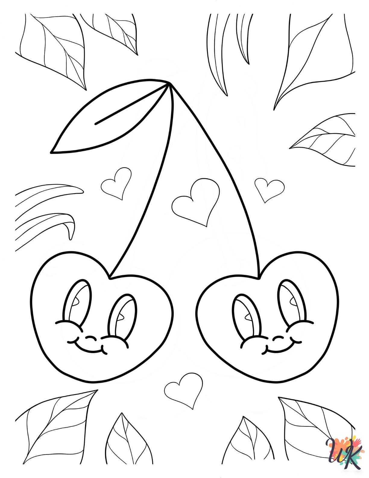 easy Cherry Coloring Page coloring pages