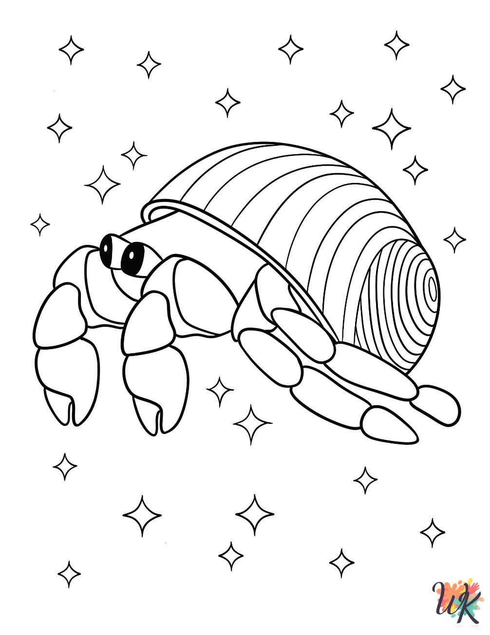 free Crab coloring pages