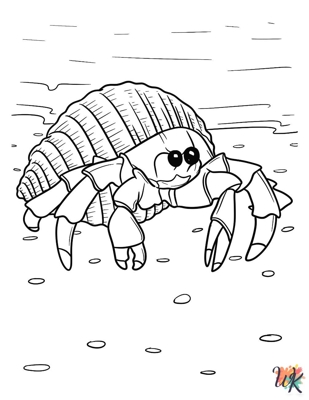 easy Crab coloring pages