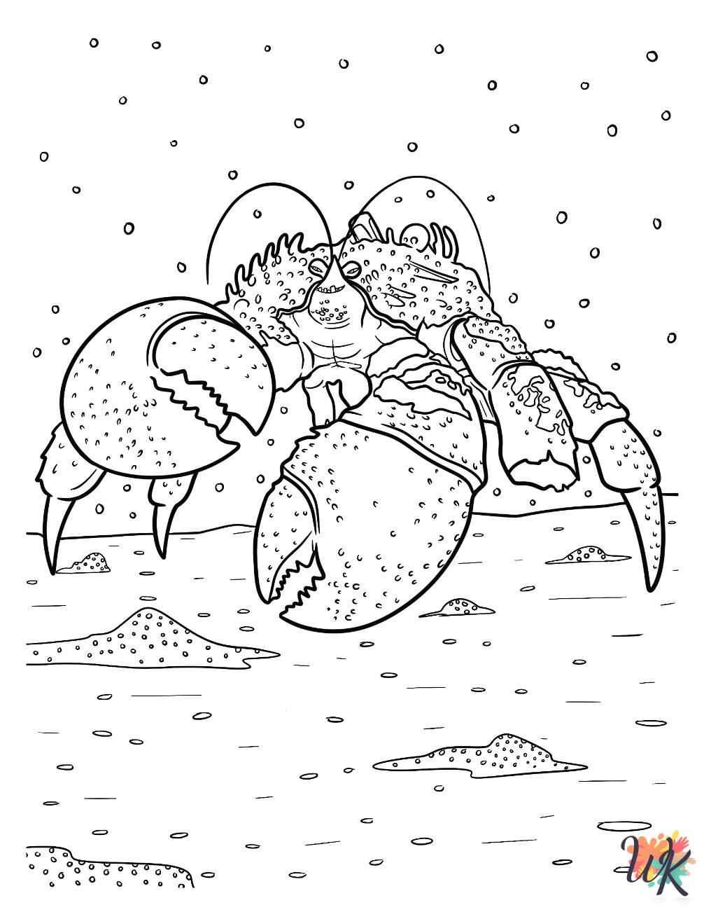 Crab coloring pages grinch