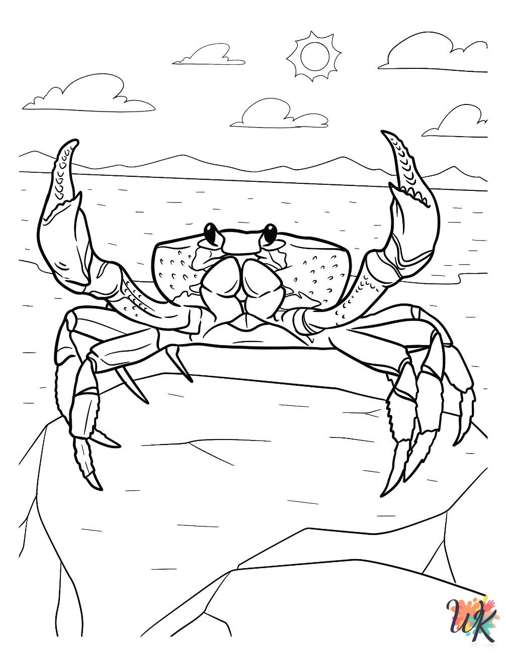 free Crab coloring pages pdf