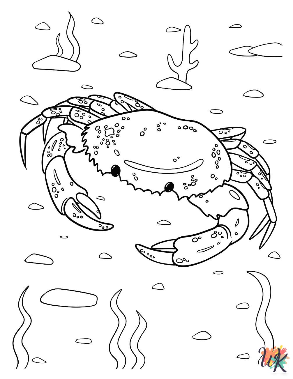 printable Crab coloring pages for adults