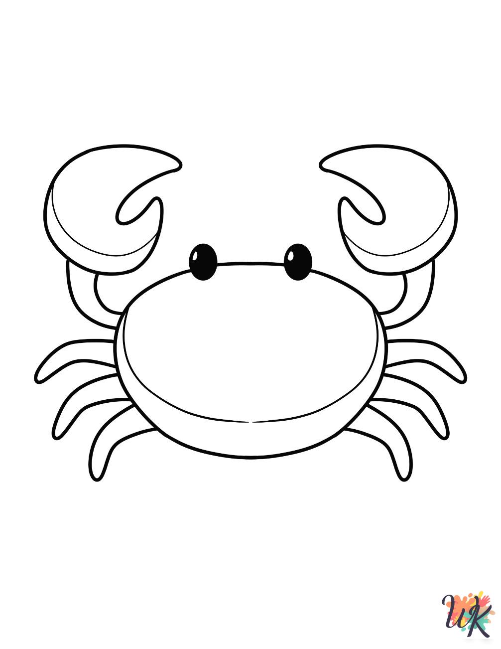 free printable coloring pages Crab
