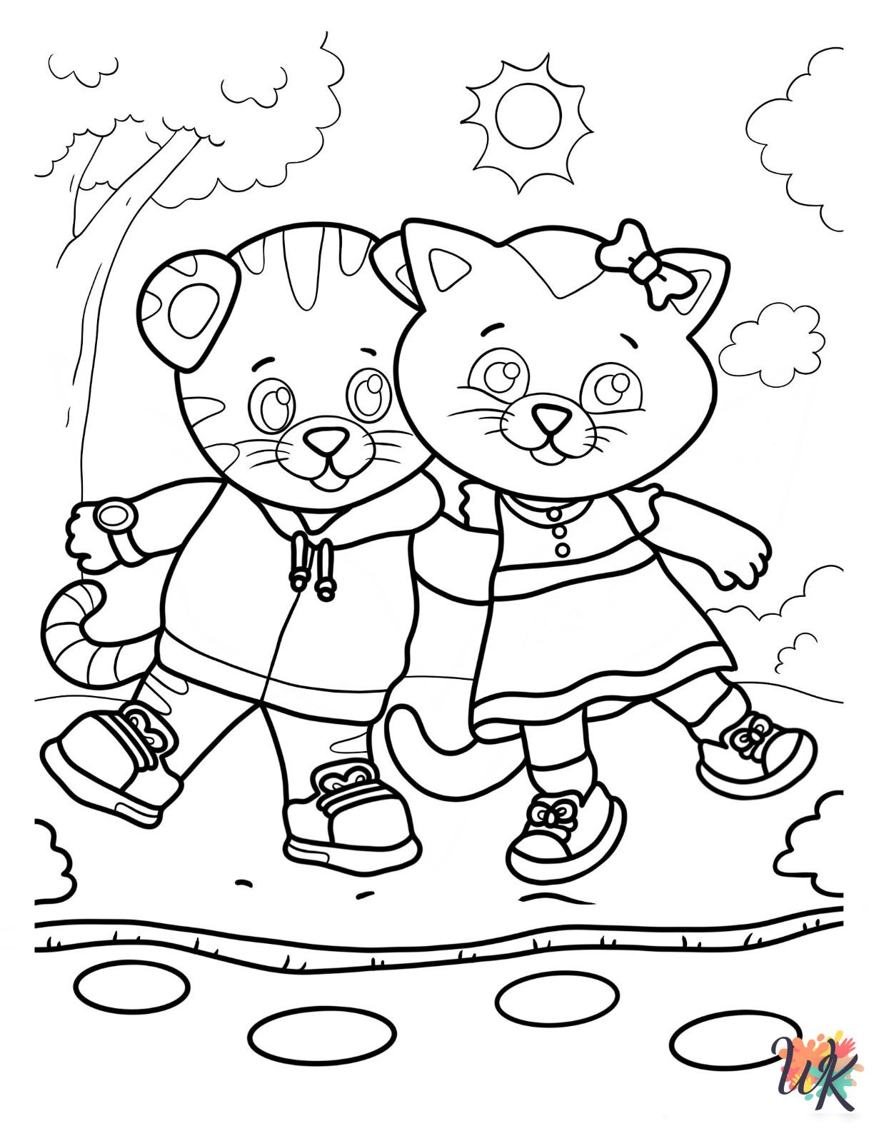 free Daniel Tiger tree coloring pages