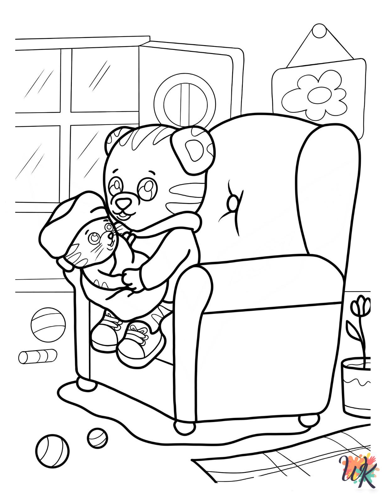 easy cute Daniel Tiger coloring pages