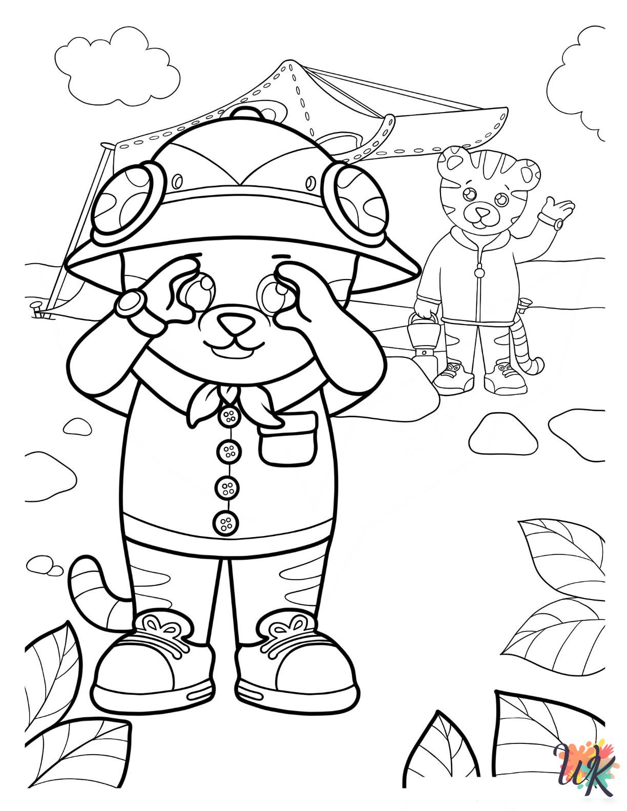 adult Daniel Tiger coloring pages