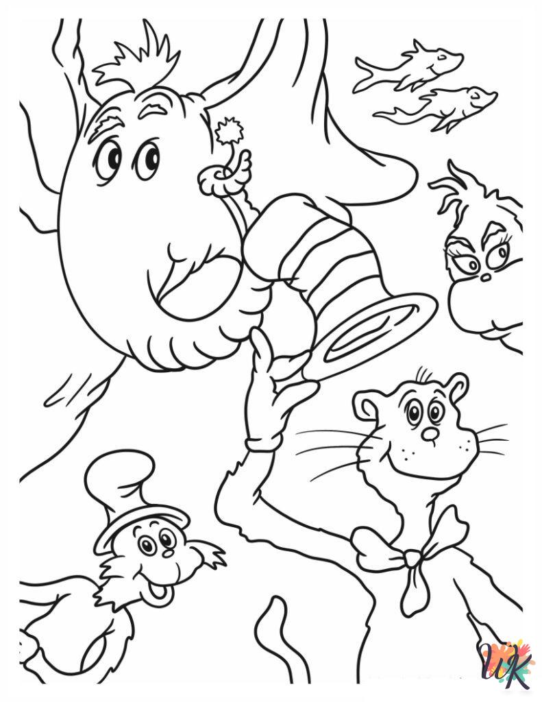 free adult Dr. Seuss coloring pages