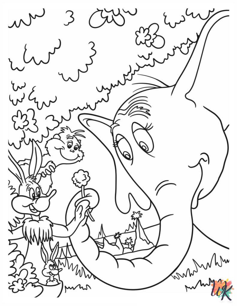 Dr. Seuss themed coloring pages