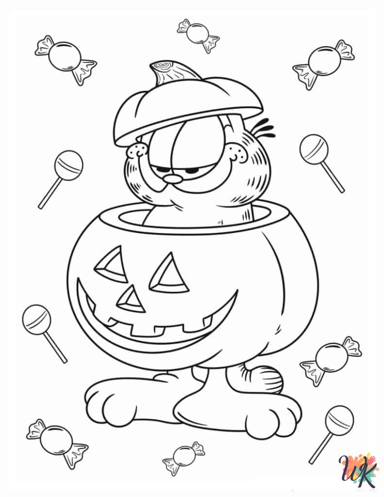 detailed Garfield coloring pages 2