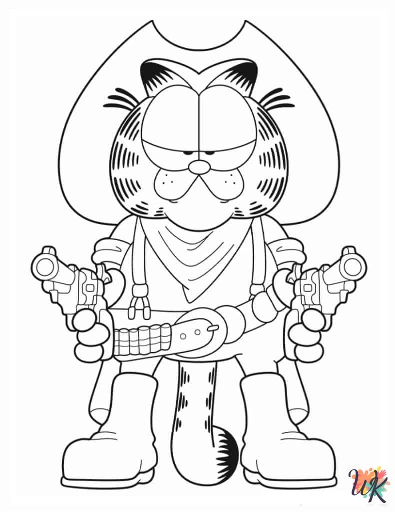 detailed Garfield coloring pages for adults 1