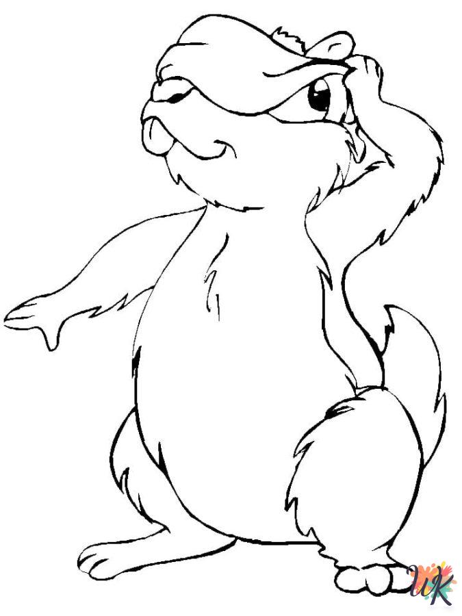 free adult Groundhog Day coloring pages