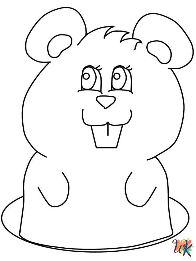 free Groundhog Day coloring pages pdf