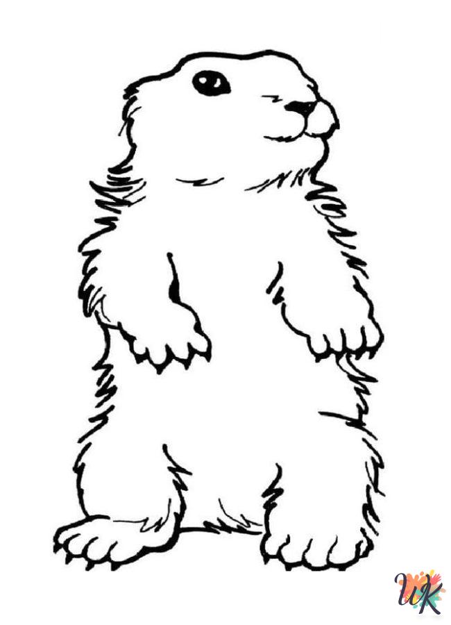 free adult Groundhog Day coloring pages