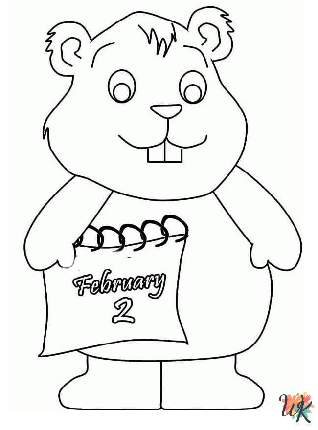 free printable Groundhog Day coloring pages