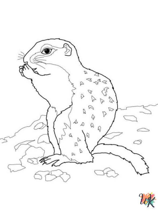 preschool Groundhog Day coloring pages