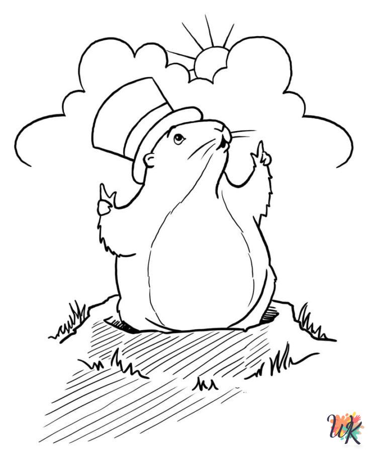 Groundhog Day free coloring pages
